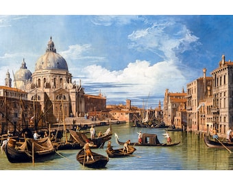 Canaletto, The Entrance to the Grand Canal, Venice, 1730 | Art Print | Canvas Print | Fine Art Poster | Art Reproduction | Archival Giclee