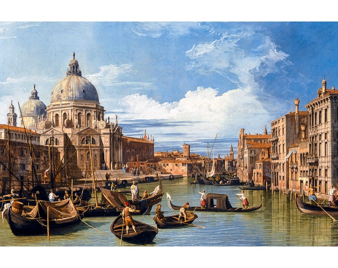 Canaletto, The Entrance to the Grand Canal, Venice, 1730 | Art Print | Canvas Print | Fine Art Poster | Art Reproduction | Archival Giclee