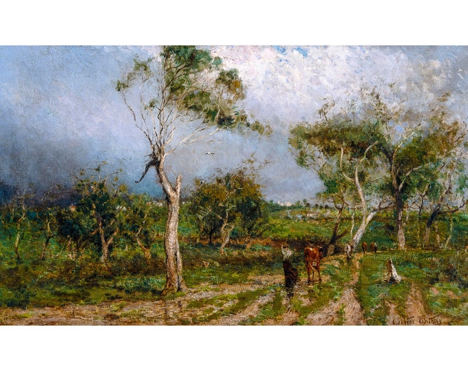 Walter Withers, The Storm, 1896 | Art Print | Canvas Print | Fine Art Poster | Art Reproduction | Archival Giclee | Gift Wrapped