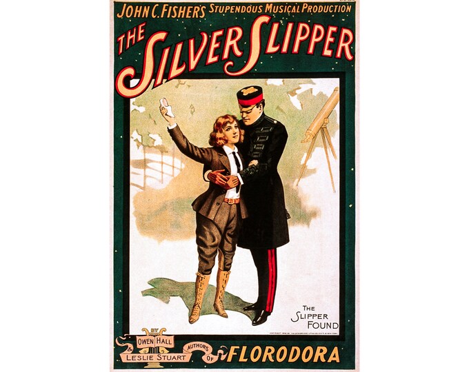 The Silver Slipper, John Fisher, Musical Poster | Art Print | Canvas Print | Fine Art Poster | Art Reproduction | Archival Giclee | Gift