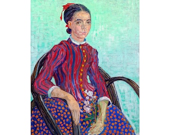 Van Gogh, La Mousmé, 1888 | Art Print | Canvas Print | Fine Art Poster | Art Reproduction | Archival Giclee | Gift Wrapped