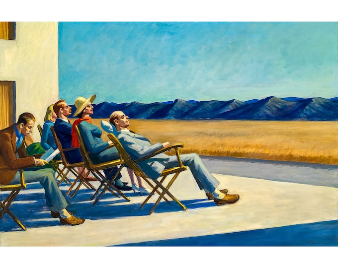 Edward Hopper, People in the Sun, 1963 | Art Print | Canvas Print | Fine Art Poster | Art Reproduction | Archival Giclee | Gift Wrapped
