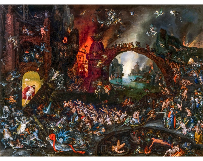 Jan Brueghel The Elder, Christ in Limbo, 1593 | Art Print | Canvas Print | Fine Art Poster | Art Reproduction | Archival Giclee | Gift Wrap