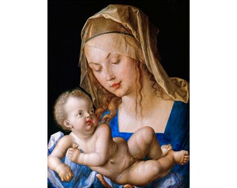 Albrecht Dürer, Virgin and Child with a Pear, 1512 | Art Print | Canvas Print | Fine Art Poster | Art Reproduction | Archival Giclee | Gift