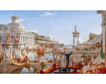 Thomas Cole, The Course of Empire, Consummation, 1836 | Art Print | Canvas Print | Fine Art Poster | Art Reproduction | Archival Giclee