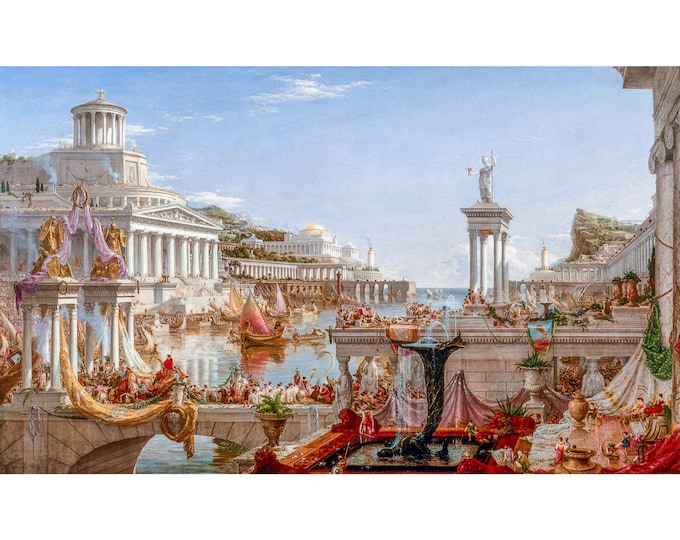 Thomas Cole, The Course of Empire, Consummation, 1836 | Art Print | Canvas Print | Fine Art Poster | Art Reproduction | Archival Giclee