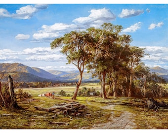 Louis Buvelot, At Lilydale, 1870 | Art Print | Canvas Print | Fine Art Poster | Art Reproduction | Archival Giclee | Gift Wrapped