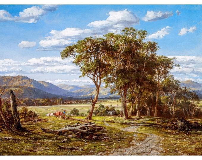 Louis Buvelot, At Lilydale, 1870 | Art Print | Canvas Print | Fine Art Poster | Art Reproduction | Archival Giclee | Gift Wrapped