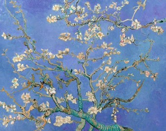 Van Gogh, Almond Blossoms in Blue, 1890 | Art Print | Canvas Print | Fine Art Poster | Art Reproduction | Archival Giclee | Gift Wrapped