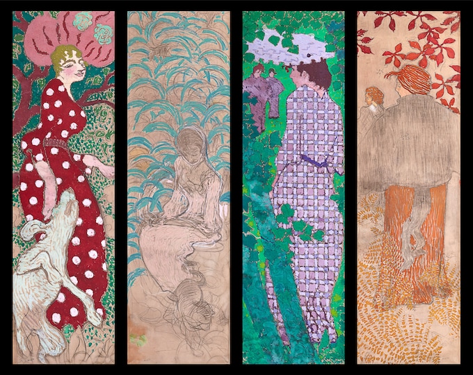 Pierre Bonnard, Women in the Garden, Panneaux décoratifs, Femmes au jardin, 1891 | Art Print | Canvas Print | Fine Art Poster | Reproduction