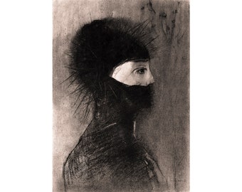 Odilon Redon, Armor, 1891 | Art Print | Canvas Print | Fine Art Poster | Art Reproduction | Archival Giclee | Gift Wrapped