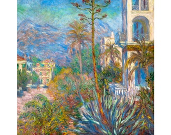 Claude Monet, Villas in Bordighera, 1884 | Art Print | Canvas Print | Fine Art Poster | Art Reproduction | Archival Giclee | Gift Wrapped