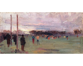 Arthur Streeton, The National Game, 1889 | Art Print | Canvas Print | Fine Art Poster | Art Reproduction | Archival Giclee | Gift Wrapped