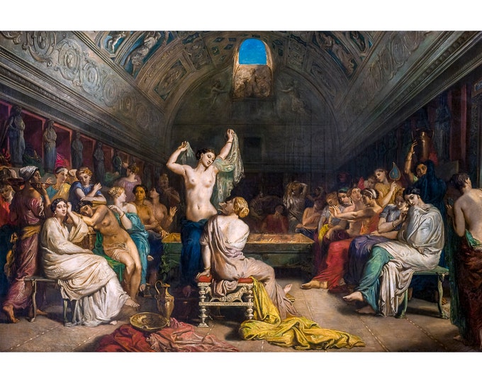 Théodore Chassériau, The Tepidarium, 1853 | Art Print | Canvas Print | Fine Art Poster | Art Reproduction | Archival Giclee | Gift Wrapped