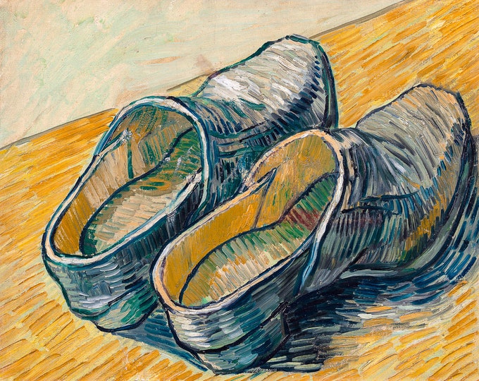 Van Gogh, A Pair of Leather Clogs, 1889 | Art Print | Canvas Print | Fine Art Poster | Art Reproduction | Archival Giclee | Gift Wrapped