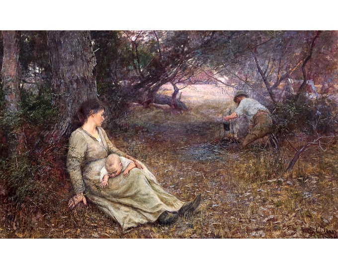 Frederick McCubbin, On the Wallaby Track, 1896 | Art Print | Canvas Print | Fine Art Poster | Art Reproduction | Archival Giclee | Gift Wrap