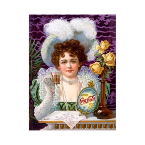 Coca Cola Advertising, Vintage Coke Ad | Art Print | Canvas Print | Fine Art Poster | Art Reproduction | Archival Giclee | Gift Wrapped
