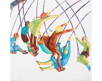 Ethel Spowers, Swings, 1932 | Art Print | Canvas Print | Fine Art Poster | Art Reproduction | Archival Giclee | Gift Wrapped