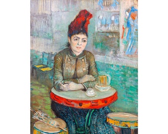 Van Gogh, Agostina Segatori Sitting in the Café du Tambourin, 1887 | Art Print | Canvas Print | Fine Art Poster | Art Reproduction
