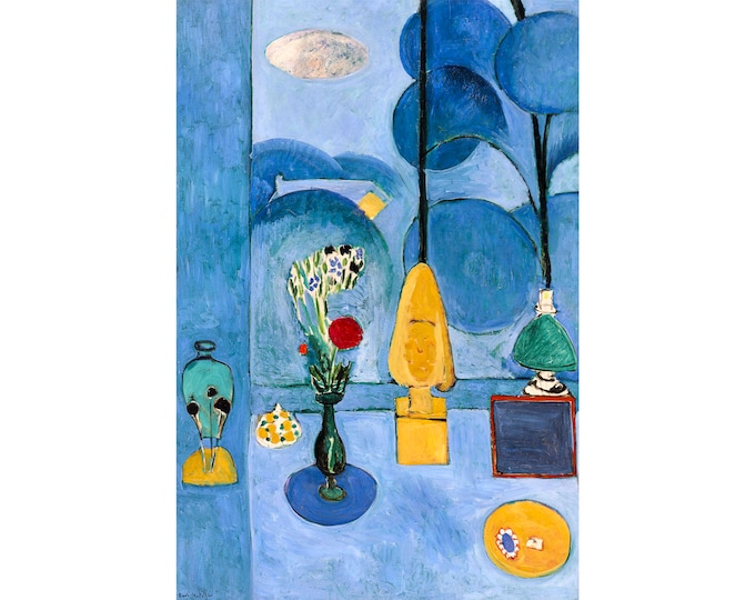 Henri Matisse, The Blue Window, 1913 | Art Print | Canvas Print | Fine Art Poster | Art Reproduction | Archival Giclee | Gift Wrapped