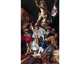 Francesco Buoneri, Cecco del Caravaggio, The Resurrection, 1620 | Art Print | Canvas Print | Fine Art Poster | Art Reproduction
