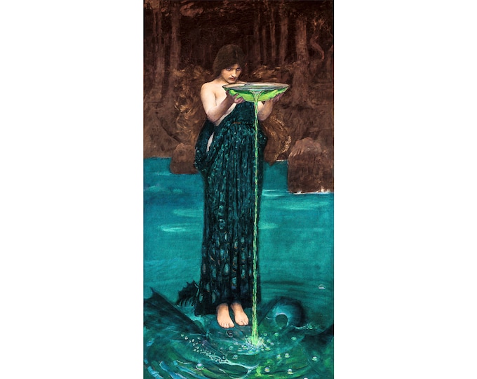 John William Waterhouse, Circe Invidiosa, 1892 | Art Print | Canvas Print | Fine Art Poster | Art Reproduction | Archival Giclee | Gift Wrap