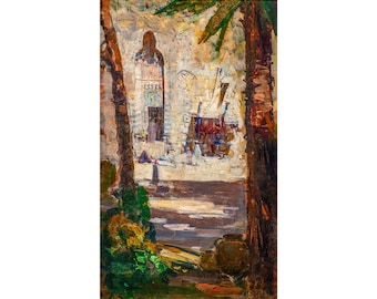 Arthur Streeton, Cairo Street Scene, 1897 | Art Print | Canvas Print | Fine Art Poster | Art Reproduction | Archival Giclee | Gift Wrapped
