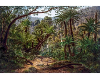 Eugene von Guerard, Ferntree Gully in the Dandenong Ranges, 1857 | Art Print | Canvas Print | Fine Art Poster | Art Reproduction | Archival