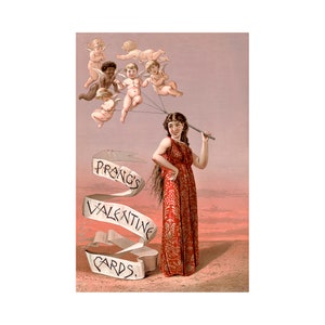 Prang's Valentine Cards | Art Print | Canvas Print | Fine Art Poster | Art Reproduction | Archival Giclee | Gift Wrapped