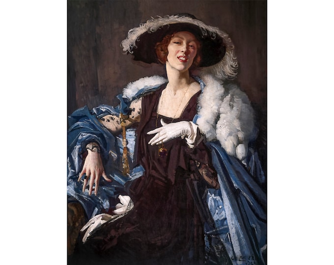George W Lambert, The White Glove, 1921 | Art Print | Canvas Print | Fine Art Poster | Art Reproduction | Archival Giclee | Gift Wrapped