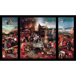 Hieronymus Bosch, Temptation of Saint Anthony, 1495 | Art Print | Canvas Print | Fine Art Poster | Art Reproduction | Archival Giclee | Gift