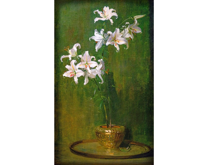 Arthur Streeton, Lilium Auratum, 1909 | Art Print | Canvas Print | Fine Art Poster | Art Reproduction | Archival Giclee | Gift Wrapped