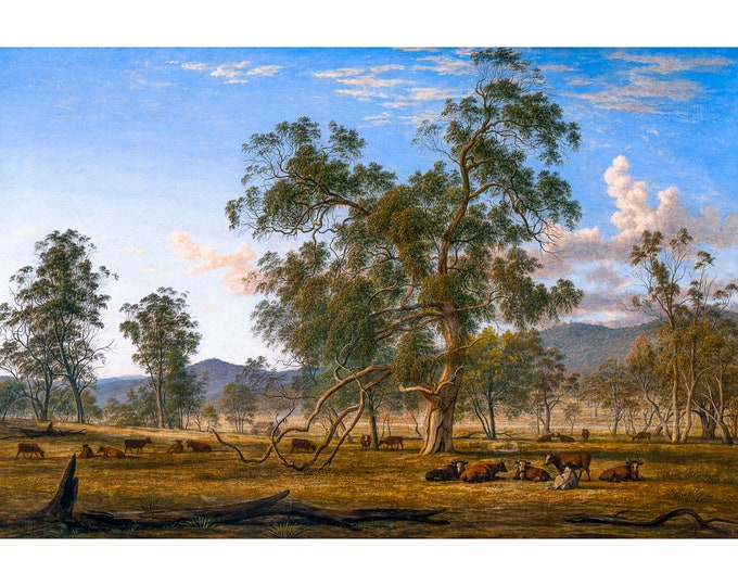 John Glover, Patterdale Landscape with Cattle, 1835 | Art Print | Canvas Print | Fine Art Poster | Art Reproduction | Archival Giclee | Gift