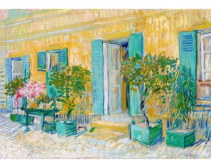 Van Gogh, Exterior of a Restaurant in Asnières, 1887 | Art Print | Canvas Print | Fine Art Poster | Art Reproduction | Archival Giclee