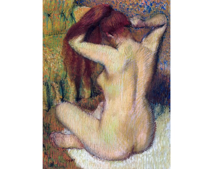 Edgar Degas, Woman Combing Her Hair, 1890 | Art Print | Canvas Print | Fine Art Poster | Art Reproduction | Archival Giclee | Gift Wrapped