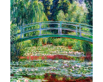 Claude Monet, The Japanese Footbridge and the Water Lily Pool, Giverny, 1899 | Art Print | Canvas Print | Fine Art Poster | Art Reproduction