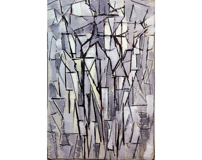 Piet Mondrian, Composition Trees II, 1910 | Art Print | Canvas Print | Fine Art Poster | Art Reproduction | Archival Giclee | Gift Wrapped