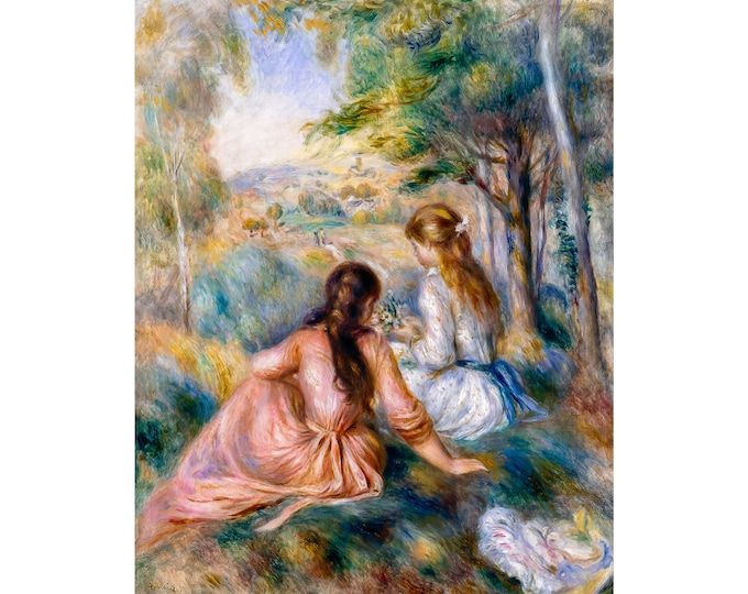 Renoir, In the Meadow, 1892 | Art Print | Canvas Print | Fine Art Poster | Art Reproduction | Archival Giclee | Gift Wrapped