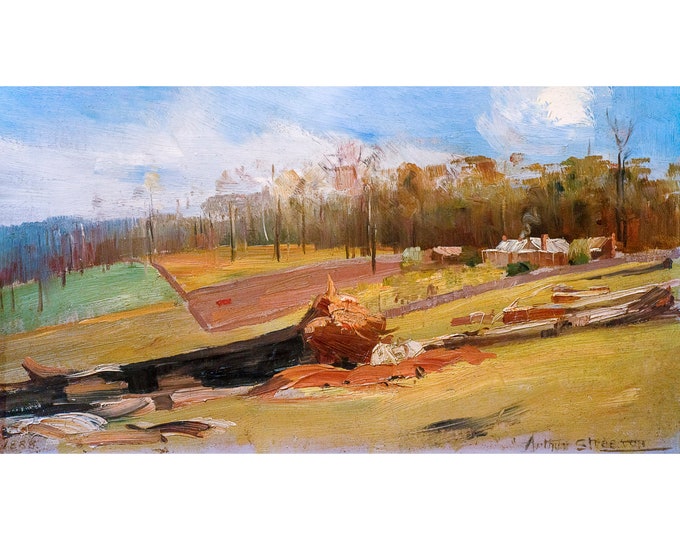 Arthur Streeton, Residence of J. Walker, Esq., Gembrook, 1888 | Art Print | Canvas Print | Fine Art Poster | Art Reproduction | Archival