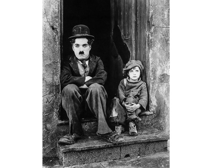 Charlie Chaplin, The Kid, James Sayre, 1921 | Art Print | Canvas Print | Fine Art Poster | Art Reproduction | Archival Giclee | Gift Wrapped