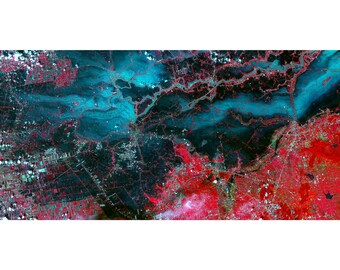 NASA, Satellite Image Thailand, PIA14972 | Art Print | Canvas Print | Fine Art Poster | Art Reproduction | Archival Giclee | Gift Wrapped
