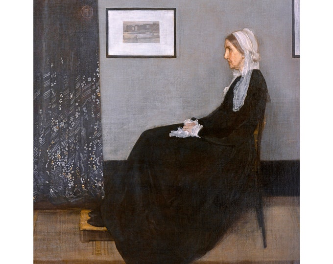James Whistler, Whistler's Mother, 1871 | Art Print | Canvas Print | Fine Art Poster | Art Reproduction | Archival Giclee | Gift Wrapped