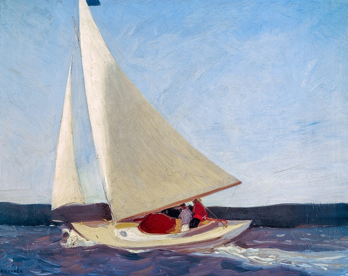 Edward Hopper, Sailing, 1911 | Art Print | Canvas Print | Fine Art Poster | Art Reproduction | Archival Giclee | Gift Wrapped