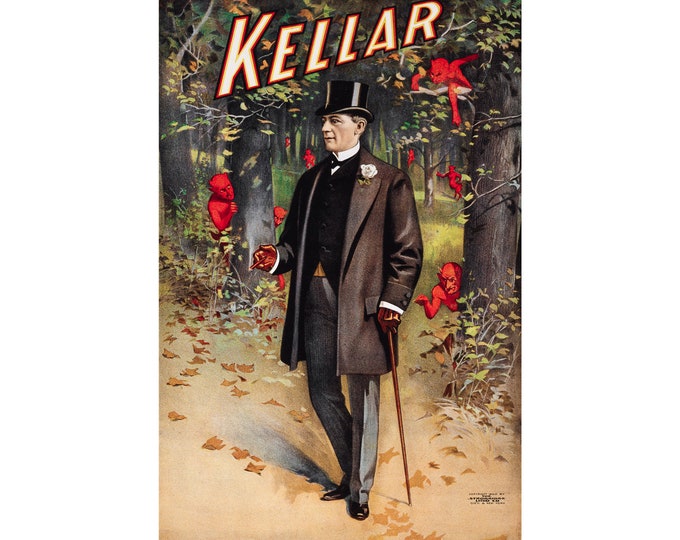 Keller, Magician, Devils | Art Print | Canvas Print | Fine Art Poster | Art Reproduction | Archival Giclee | Gift Wrapped