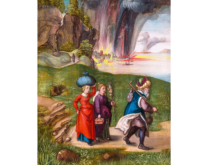 Albrecht Dürer, Lot and His Daughters, 1499 | Art Print | Canvas Print | Fine Art Poster | Art Reproduction | Archival Giclee | Gift Wrapped