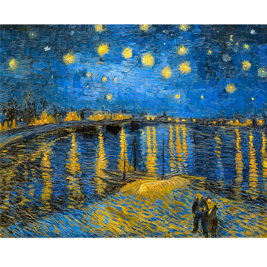 Vincent Van Gogh - Starry Night Over the Rhone (1888), Canvas Print or ...