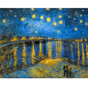 Van Gogh, Starry Night Over the Rhone, 1888 | Art Print | Canvas Print | Fine Art Poster | Art Reproduction | Archival Giclee | Gift Wrapped