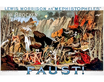 Faust Poster, Mephistopheles | Art Print | Canvas Print | Fine Art Poster | Art Reproduction | Archival Giclee | Gift Wrapped