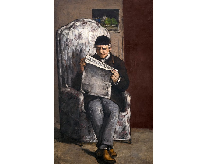 Paul Cézanne, The Artist's Father, Reading "L'Événement", 1866 | Art Print | Canvas Print | Fine Art Poster | Art Reproduction | Archival