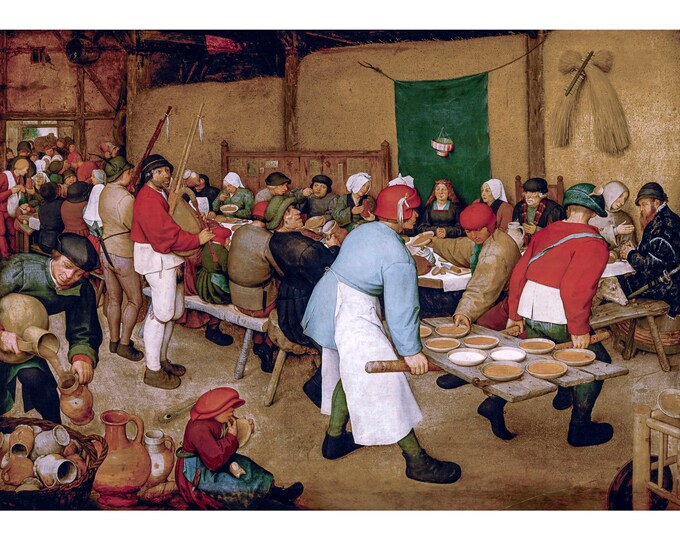 Pieter Bruegel the Elder, The Peasant Wedding, 1567 | Art Print | Canvas Print | Fine Art Poster | Art Reproduction | Archival Giclee | Gift